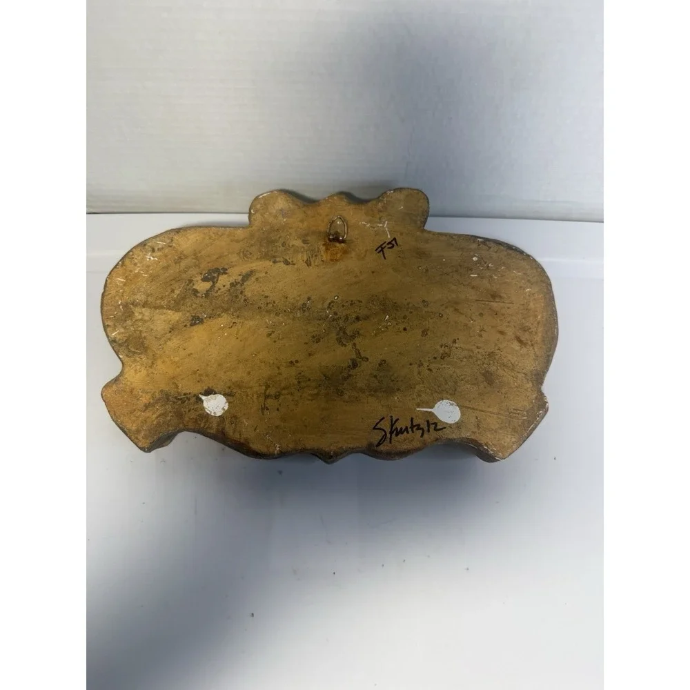 Signed Shannon Kurtz Bless This House Art Pottery Plaque Wall Decor 12x8